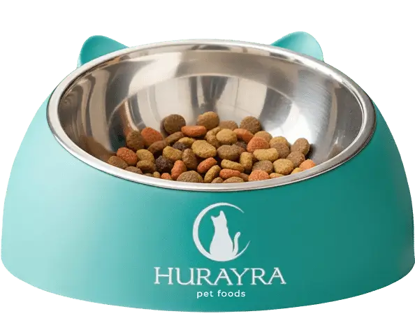 A festive bowl of Hurayra cat food