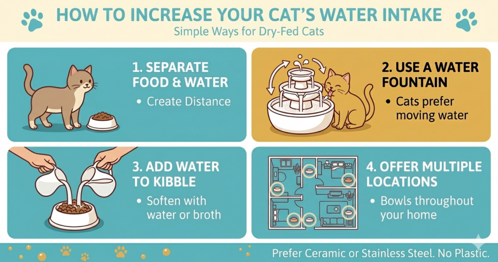 Increase your cat water intake