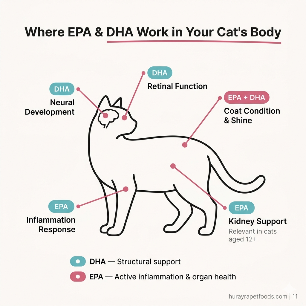 EPA and DHA in cat's body