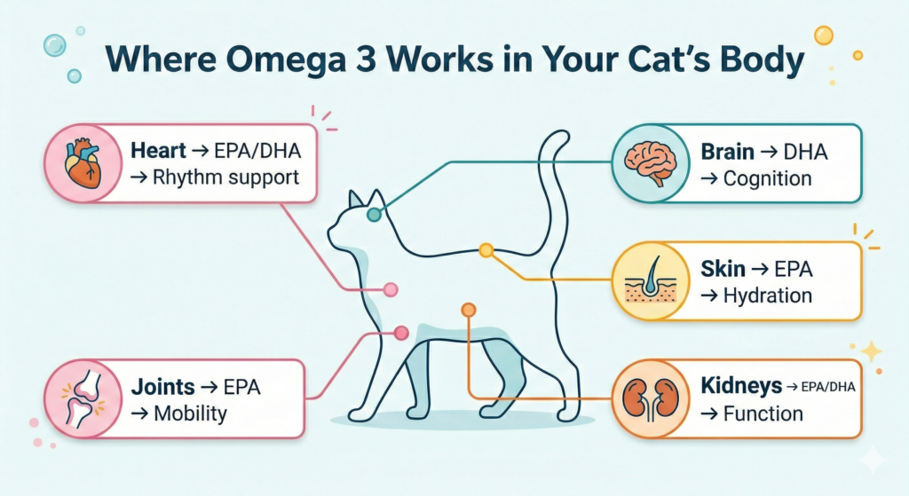 how omega 3 works in cats