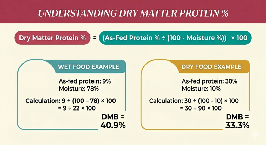 dry matter protein percentage