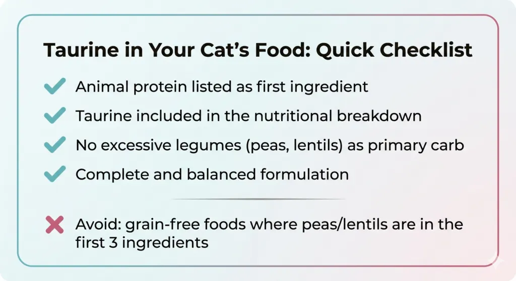 Taurine in your cat's