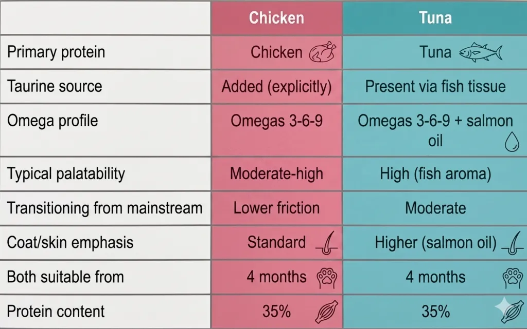 chicken and tuna