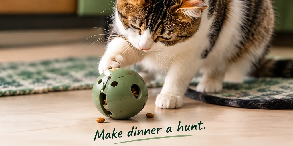 Cat’s Dinner Hunt with Treat Ball