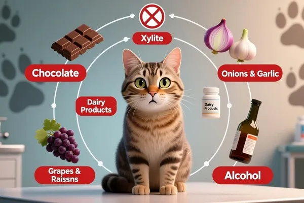 Human Foods That Are Dangerous or Toxic to Cats